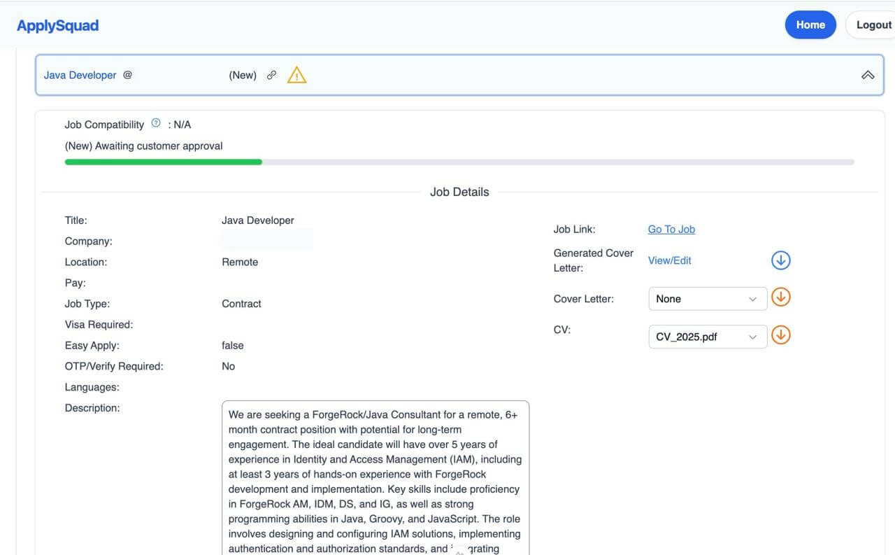 Applications screenshot